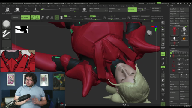 Sci fi Character Sculpting in Zbrush - Screenshot_04