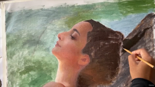 Portrait Painting of Tuscan Girl in oil colour Series 7 - Screenshot_02