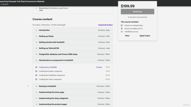 SvelteKit Framework by Example: Full-Stack Ecommerce Website - Screenshot_03