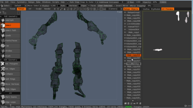 Rapid Retopo and UVs in 3D Coat - Screenshot_03