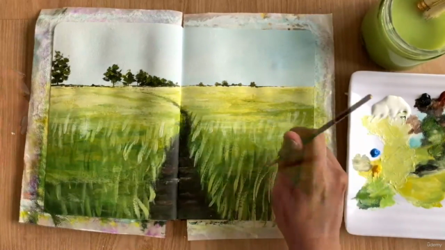 9 Days of Sketchbook Landscapes Acrylic Painting - Screenshot_02