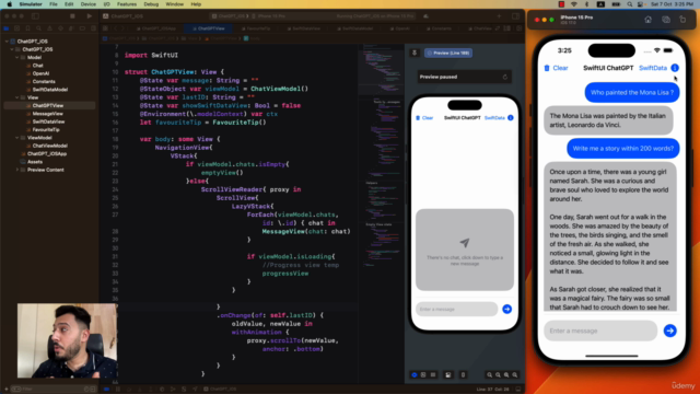 Mastering SwiftUI Chat Apps with ChatGPT, SwiftData & TipKit - Screenshot_04