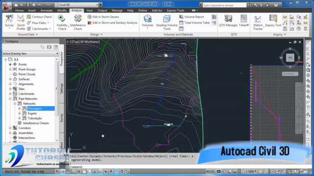 Curso Autocad Civil 3D 2013 Canais e Redes de Tubulação - Screenshot_01