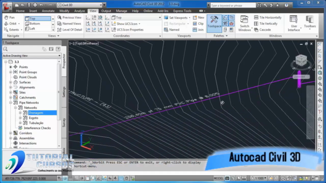 Curso Autocad Civil 3D 2013 Canais e Redes de Tubulação - Screenshot_03