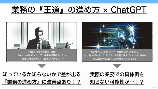 【ChatGPTで業務効率化マスターコース】 時間削減、成果倍増！仕事効率化の秘訣 〜実践ワーク12題 & 実演解説付き - Screenshot_02