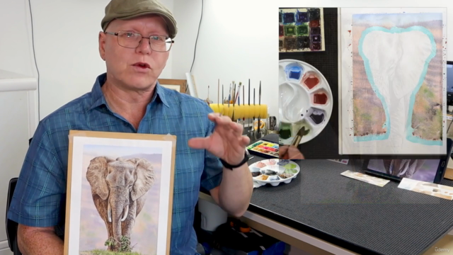 Watercolor Painting Lesson - Realistic Elephant in Detail - Screenshot_01