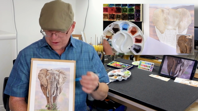 Watercolor Painting Lesson - Realistic Elephant in Detail - Screenshot_03