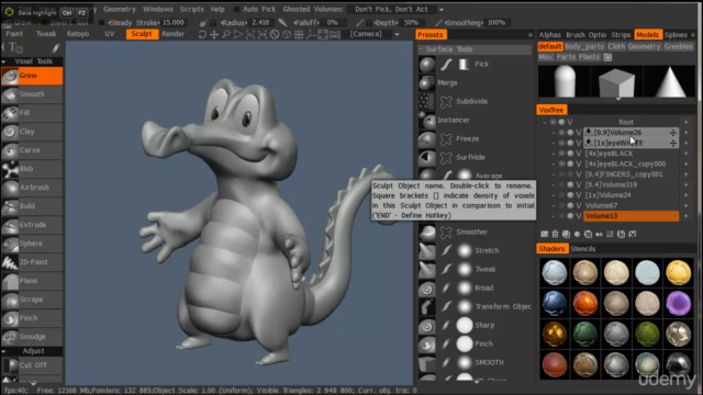 3d Coat Sculpture Modelling, Retopo , UVs and Paint - Screenshot_01