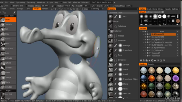 3d Coat Sculpture Modelling, Retopo , UVs and Paint - Screenshot_02