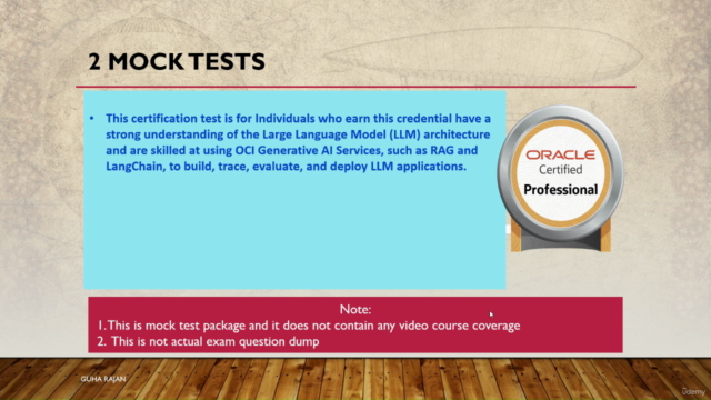 Mock Exams: OCI Generative AI Professional - Screenshot_02