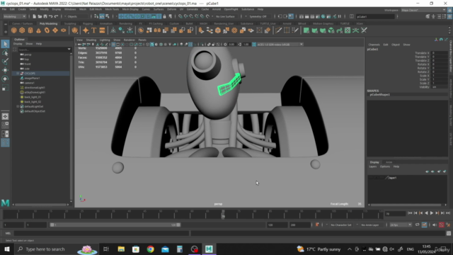 Creating a Robot Character in Maya 2022 - Screenshot_01