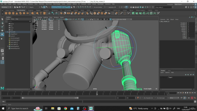 Creating a Robot Character in Maya 2022 - Screenshot_03