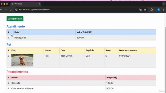 Sistema para Clínica Veterinária em Laravel - Screenshot_04