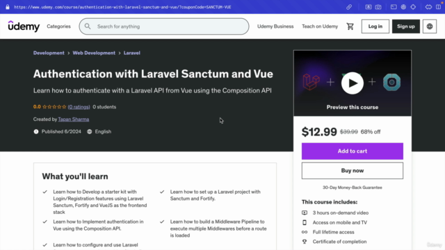 Laravel 11 + Vue.js 3 + Sanctum: SPA CRUD with Auth - Screenshot_01