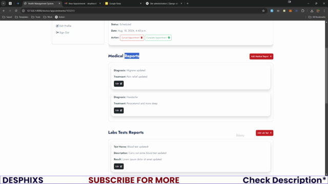 Hospital Management System Using Django - Screenshot_03