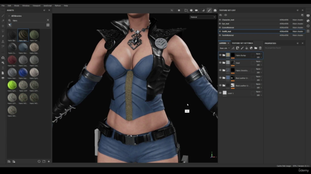 Female Assassin Game Character Creation in Blender - Screenshot_03