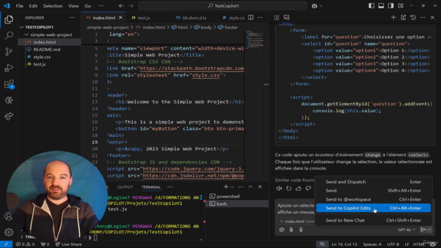 GitHub Copilot : L'IA pour coder plus vite | Cours complet - Screenshot_01