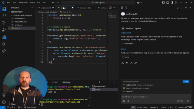 GitHub Copilot : L'IA pour coder plus vite | Cours complet - Screenshot_02