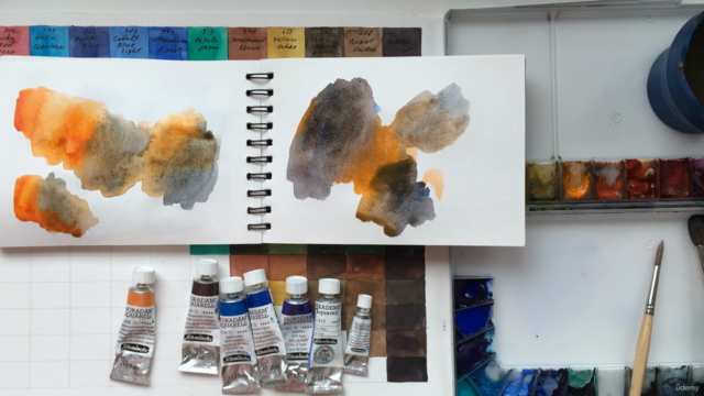 The sunset above the sea: painting with watercolor - Screenshot_04