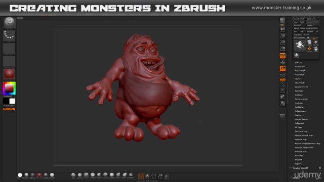 Create Fun Monsters in ZBrush 4 R7 - learn to sculpt in 3D - Screenshot_02