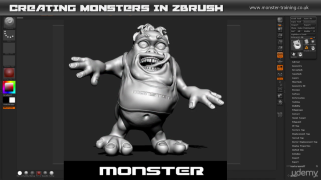 Create Fun Monsters in ZBrush 4 R7 - learn to sculpt in 3D - Screenshot_04