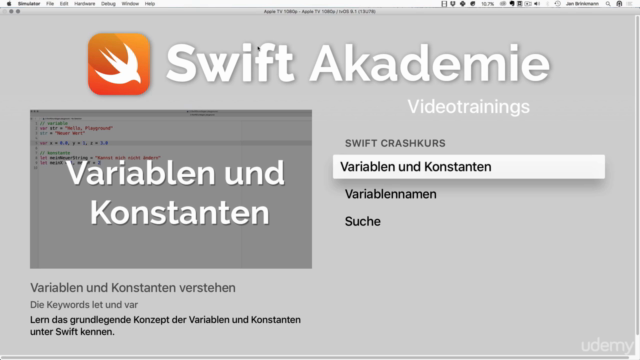 AppleTV Apps entwickeln, der umfassende tvOS Kurs - Screenshot_03