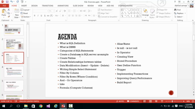 Learn SQL Query using MS Sql Server [Arabic] - Screenshot_04