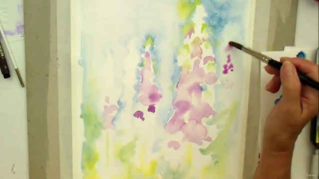 Watercolour WET into WET  loosen up, paint FOXGLOVES boldly. - Screenshot_03