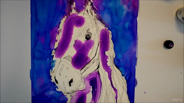 Paint a Detailed Magical Horse with Alcohol Inks on Yupo - Screenshot_03