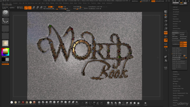 Pixelogic ZBrush Creating a Book Cover Graphic - World Book - Screenshot_01